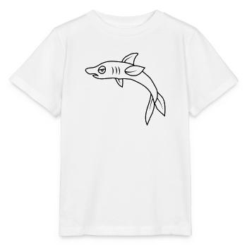 Gelangweilter Wütender Fisch - Stanley/Stella Kinder T-Shirt MINI CREATOR  - Weiß - Vorne - Maike (125cm)