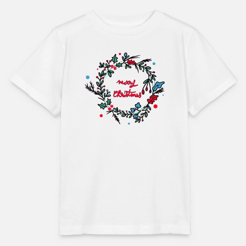 couronne de noel - T-shirt bio MINI CREATOR Stanley/Stella Enfant - blanc
