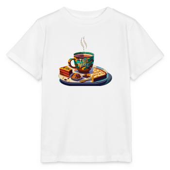 L’HEURE DU THÉ - T-shirt bio MINI CREATOR Stanley/Stella Enfant - blanc - Devant - Maike (125cm)