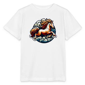 Reitkunst - Galoppierende Pferde - Stanley/Stella Kinder T-Shirt MINI CREATOR  - Weiß - Vorne - Maike (125cm)
