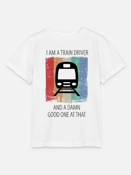 Zug Eisenbahn Eisenbahner Züge Triebfahrzeugführer - Stanley/Stella Kinder T-Shirt MINI CREATOR - Weiß