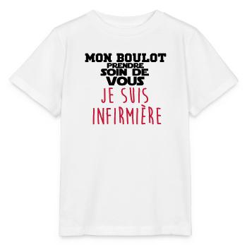 je suis infirmière - T-shirt bio MINI CREATOR Stanley/Stella Enfant - blanc - Devant - Maike (125cm)
