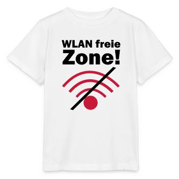 WLAN freie Zone! - Stanley/Stella Kinder T-Shirt MINI CREATOR  - Weiß - Vorne - Maike (125cm)