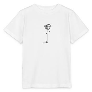 Minimalist rose - Stanley/Stella MINI CREATOR Kids’ T-Shirt - white - Front - Maike (125cm)