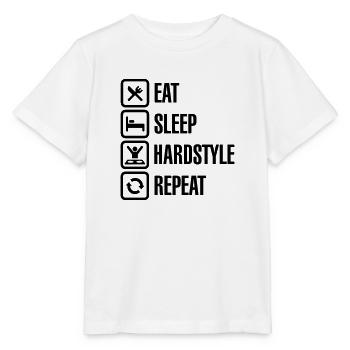 Eat Sleep hardstyle Repeat - Stanley/Stella Kinder T-Shirt MINI CREATOR  - Weiß - Vorne - Maike (125cm)