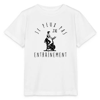 Ich kann nicht, ich habe Training. - Stanley/Stella Kinder T-Shirt MINI CREATOR  - Weiß - Vorne - Maike (125cm)