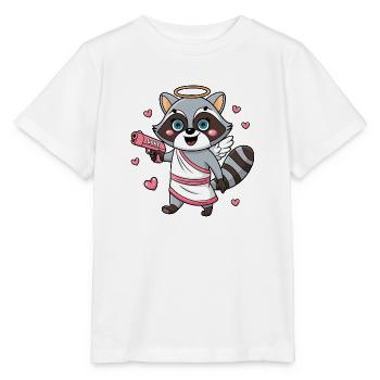 Striped Cupid: Wild Love Guaranteed! - Stanley/Stella MINI CREATOR Kids’ T-Shirt - white - Front - Maike (125cm)