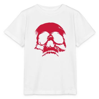 Skull Riss - Stanley/Stella Kinder T-Shirt MINI CREATOR  - Weiß - Vorne - Maike (125cm)