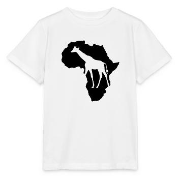 Africa Wildlife Giraffe Wildlife Safari Savannah - T-shirt bio MINI CREATOR Stanley/Stella Enfant - blanc - Devant - Maike (125cm)