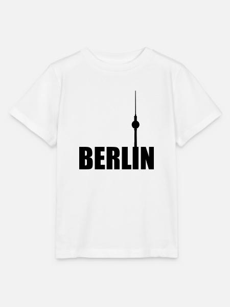 Berlin Fernsehturm Hauptstadt City Schriftzug - Stanley/Stella Kinder T-Shirt MINI CREATOR - Weiß