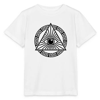 Allsehendes Auge - Stanley/Stella Kinder T-Shirt MINI CREATOR  - Weiß - Vorne - Maike (125cm)