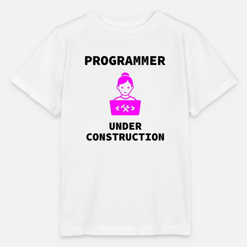 Girl Programmer Under Construction, Dev Girl - Stanley/Stella Kinder T-Shirt MINI CREATOR - Weiß