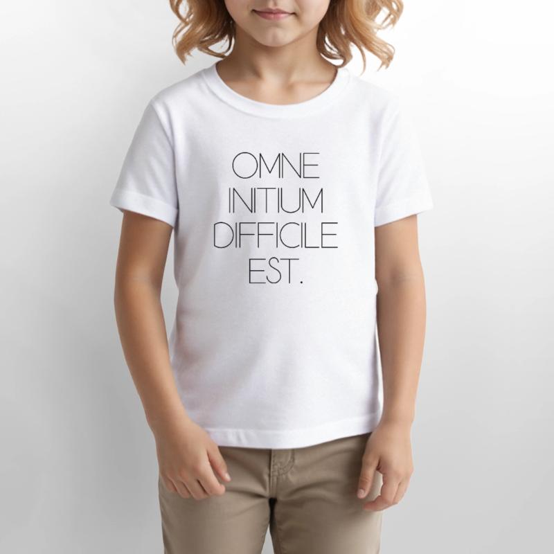 all beginning is difficult Latin quotation scripture Stanley/Stella MINI CREATOR Kids’ T-Shirt