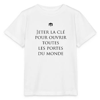 clé - T-shirt bio MINI CREATOR Stanley/Stella Enfant - blanc - Devant - Maike (125cm)