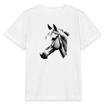Pferd Skizze Bleistift Pferde Tier Porträts 4 - Stanley/Stella Kinder T-Shirt MINI CREATOR  - Weiß - Vorne - Maike (125cm)
