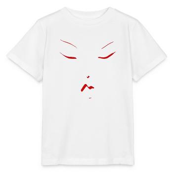 juste un visage féminin rouge - T-shirt bio MINI CREATOR Stanley/Stella Enfant - blanc - Devant - Maike (125cm)