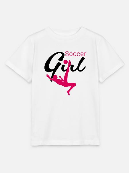 Soccer Girl Fallrückzieher - Stanley/Stella Kinder T-Shirt MINI CREATOR  - Weiß