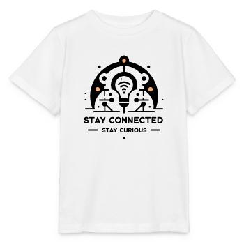Stay Connected Stay Curious - Stanley/Stella MINI CREATOR Kids’ T-Shirt - white - Front - Maike (125cm)