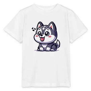 Adorable Cartoon Dog - Stanley/Stella MINI CREATOR Kids’ T-Shirt - white - Front - Maike (125cm)