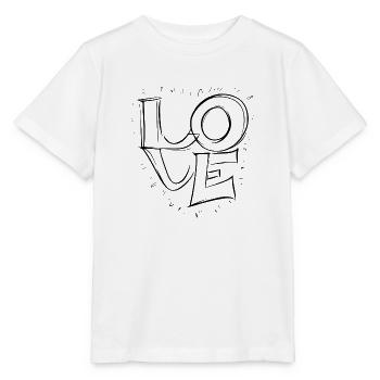 Amour - Liebe Schwarz - Stanley/Stella Kinder T-Shirt MINI CREATOR  - Weiß - Vorne - Maike (125cm)