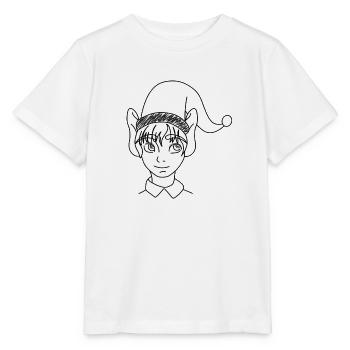 lutin de noel - T-shirt bio MINI CREATOR Stanley/Stella Enfant - blanc - Devant - Maike (125cm)