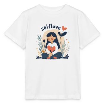 Selbstliebe Mädchen, Liebe dich selbst - Stanley/Stella Kinder T-Shirt MINI CREATOR  - Weiß - Vorne - Maike (125cm)