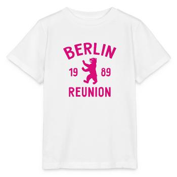 Berlin - 1989 - Reunion - Berliner Bär - Stanley/Stella Kinder T-Shirt MINI CREATOR  - Weiß - Vorne - Maike (125cm)
