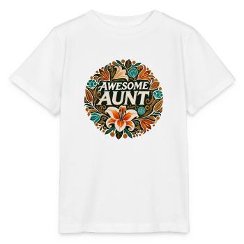 Awesome Aunt - Stanley/Stella MINI CREATOR Kids’ T-Shirt - white - Front - Maike (125cm)