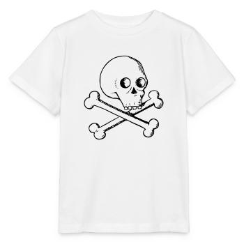 Crâne et os - T-shirt bio MINI CREATOR Stanley/Stella Enfant - blanc - Devant - Maike (125cm)