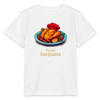 Hühnchen-Basquaise - Klartext - Stanley/Stella Kinder T-Shirt MINI CREATOR  - Weiß - Vorne - Maike (125cm)