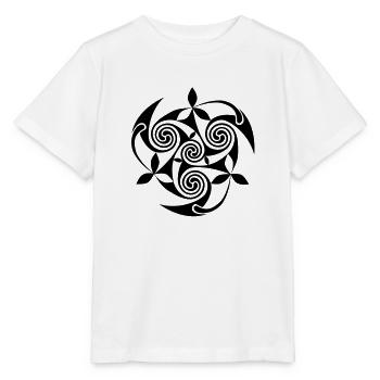 Ornement en spirale - T-shirt bio MINI CREATOR Stanley/Stella Enfant - blanc - Devant - Maike (125cm)