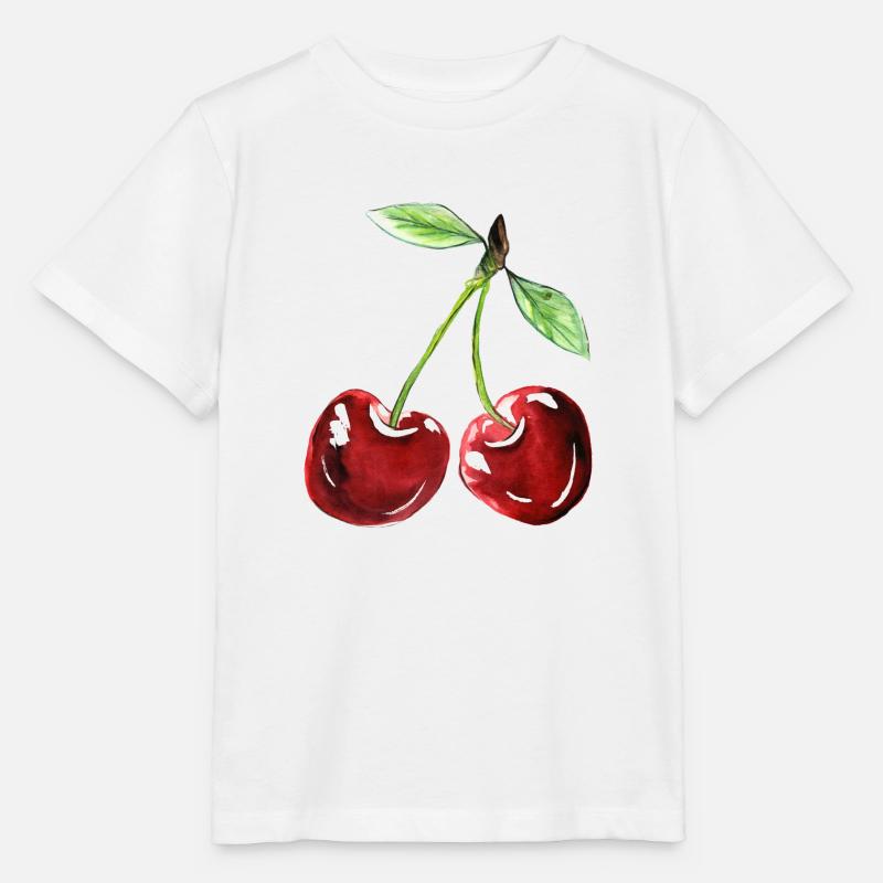 Kirsche - Stanley/Stella Kinder T-Shirt MINI CREATOR  - Weiß