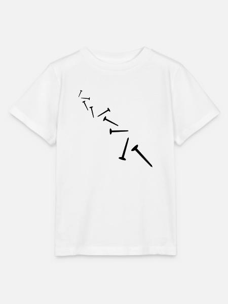 Screws Pattern - Stanley/Stella Kinder T-Shirt MINI CREATOR - Weiß