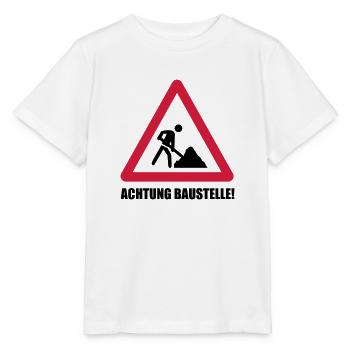 baustelle achtung - Stanley/Stella Kinder T-Shirt MINI CREATOR  - Weiß - Vorne - Maike (125cm)