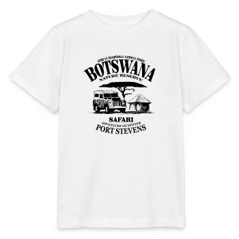 Botswana Safari Adventure - Wildlife Ranger Jeep - Stanley/Stella Kinder T-Shirt MINI CREATOR  - Weiß - Vorne - Maike (125cm)