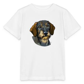 Wirehaired dachshund (without text) light textiles - Stanley/Stella MINI CREATOR Kids’ T-Shirt - white - Front - Maike (125cm)