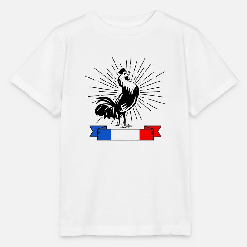 Le coq Français - T-shirt bio MINI CREATOR Stanley/Stella Enfant - blanc