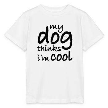Le chien pense dans la fraîcheur - T-shirt bio MINI CREATOR Stanley/Stella Enfant - blanc - Devant - Maike (125cm)