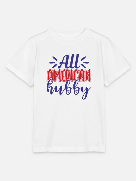 All American Hubby - Stanley/Stella Kinder T-Shirt MINI CREATOR  - Weiß