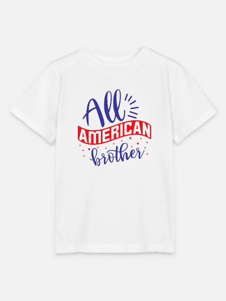 All American Brother - Stanley/Stella Kinder T-Shirt MINI CREATOR  - Weiß