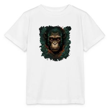 Le chimpanzé - T-shirt bio MINI CREATOR Stanley/Stella Enfant - blanc - Devant - Maike (125cm)