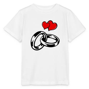 Alliances Cœurs - T-shirt bio MINI CREATOR Stanley/Stella Enfant - blanc - Devant - Maike (125cm)