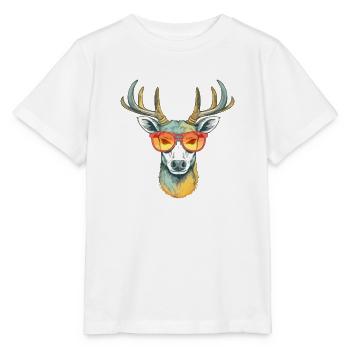 Eti der Brillenhirsch - Stanley/Stella Kinder T-Shirt MINI CREATOR  - Weiß - Vorne - Maike (125cm)