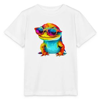 Ouk, die Brillenechse - Stanley/Stella Kinder T-Shirt MINI CREATOR  - Weiß - Vorne - Maike (125cm)