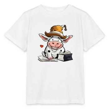 Miki, die gelehrte Kuh - Stanley/Stella Kinder T-Shirt MINI CREATOR  - Weiß - Vorne - Maike (125cm)