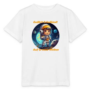 First Day of School Astronaut Design - Stanley/Stella MINI CREATOR Kids’ T-Shirt - white - Front - Maike (125cm)
