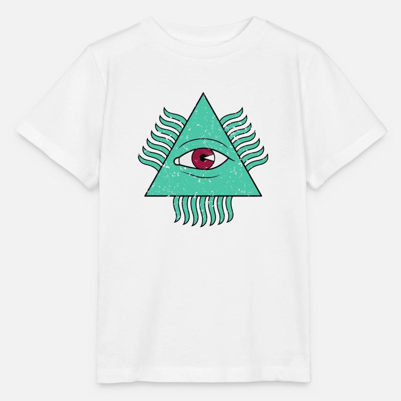 Pyramid Eye Illuminati - Stanley/Stella MINI CREATOR Kids’ T-Shirt - white