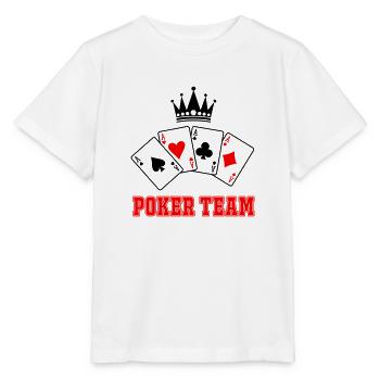 poker team - Stanley/Stella Kinder T-Shirt MINI CREATOR  - Weiß - Vorne - Maike (125cm)