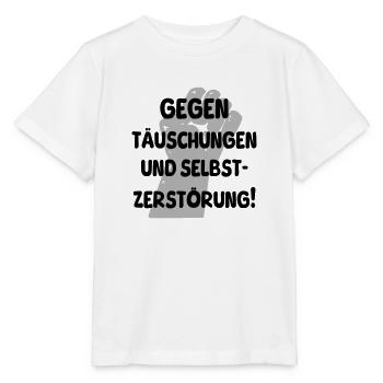 gegen täuschungen - Stanley/Stella Kinder T-Shirt MINI CREATOR  - Weiß - Vorne - Maike (125cm)