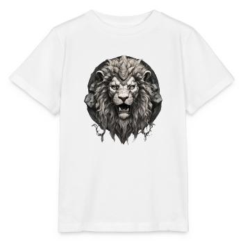 Löwenkopf - Stanley/Stella Kinder T-Shirt MINI CREATOR  - Weiß - Vorne - Maike (125cm)